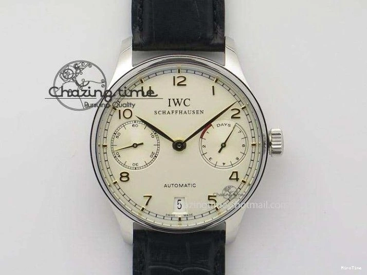 MIROTIME 0408 Portuguese Chrono RG IW371415 ZF 1:1 Best Edition Black Dial On Black Leather Strap A79350 (Slim Movement) FashionForward 7264